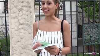 ►► НЕМЕЦКИЙ РАЗВЕДЧИК - КРАСИВАЯ ЛАТИНСКАЯ ПОДРОСТКА Сара разговаривает с оргазмом на кастинге - порно видео